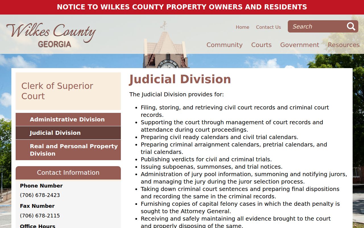 Wilkes County warrant search criminal record filing page
