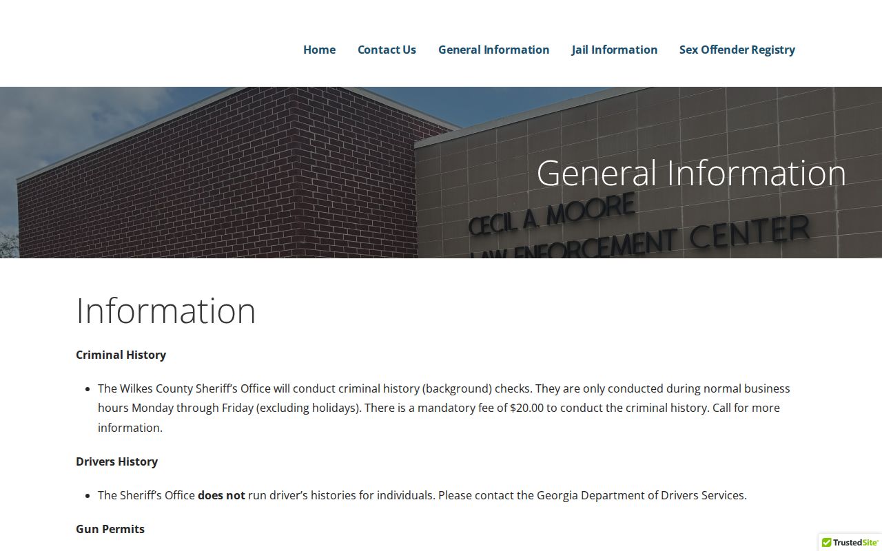 Wilkes County active warrants criminal history service distinction