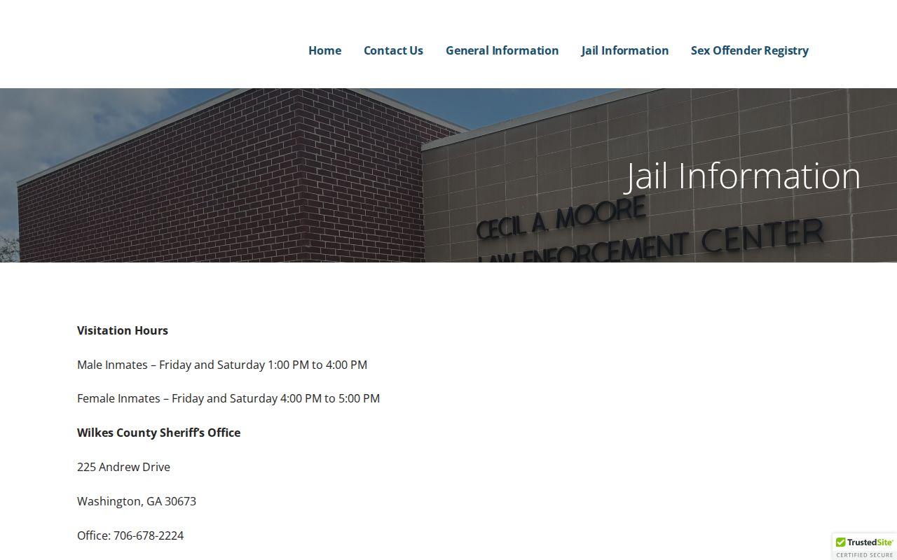Wilkes County active warrants jail information limits