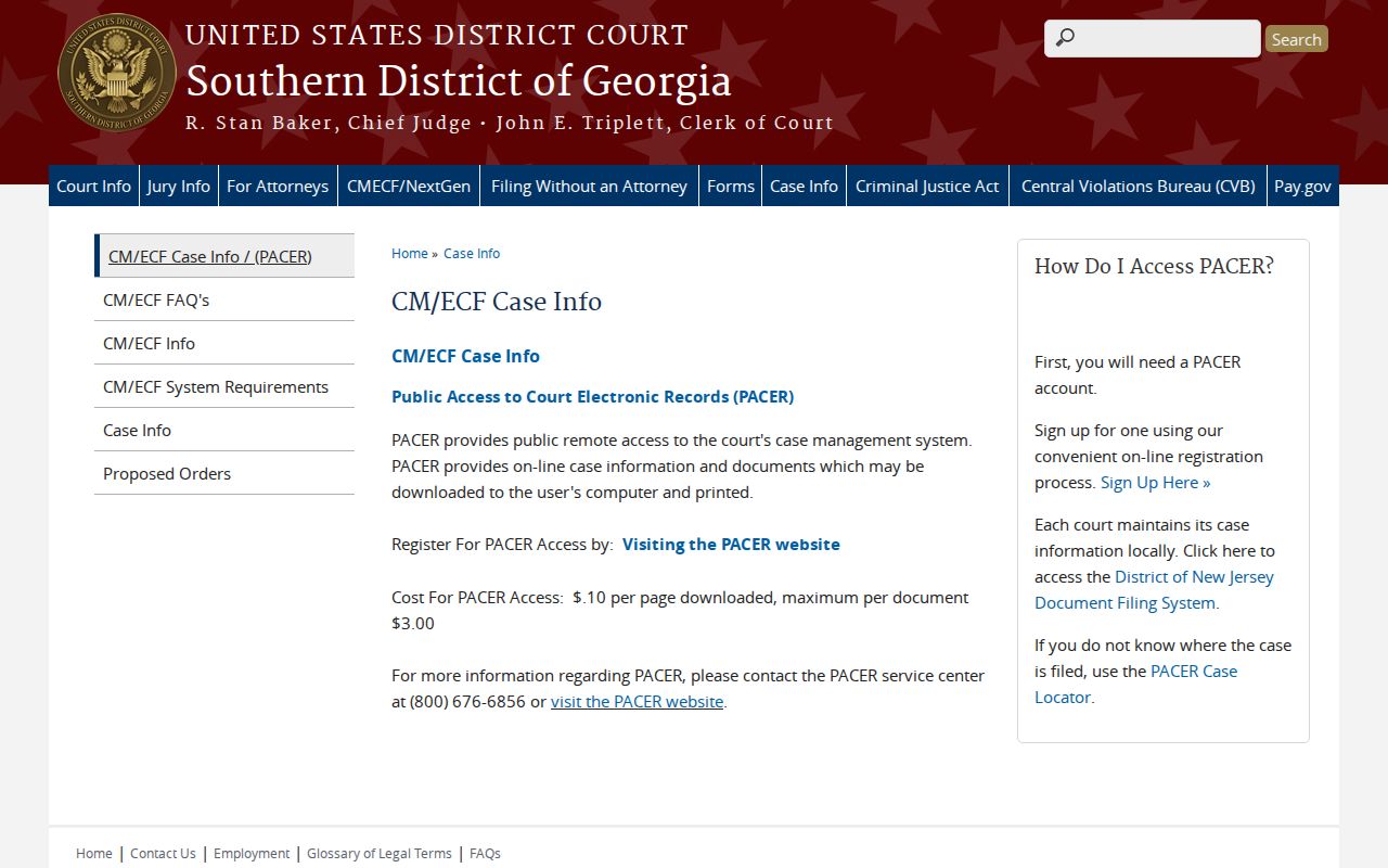 Wilkes County warrant records federal PACER account and pricing information