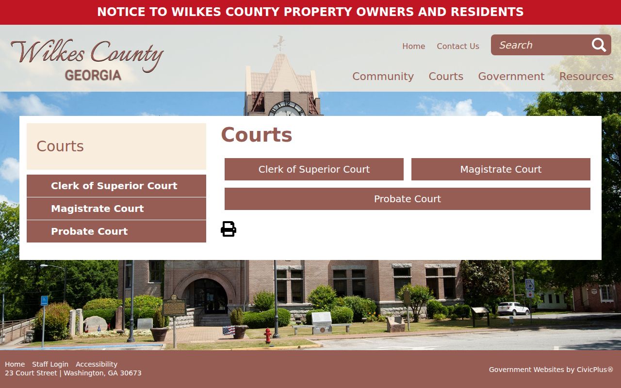 Wilkes County warrant records court directory